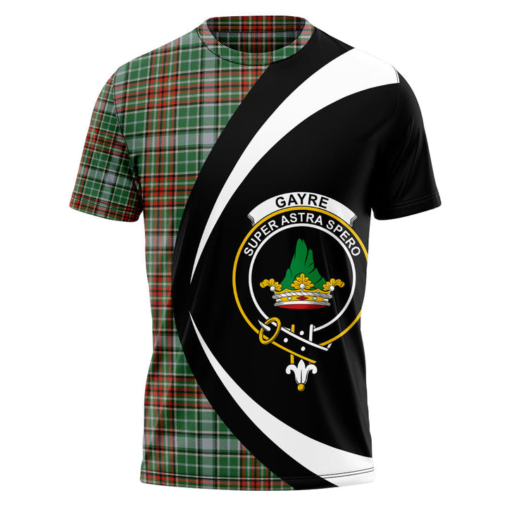 Gayre Ancient Clan Badge Tartan T-Shirt Circle Style Personalized