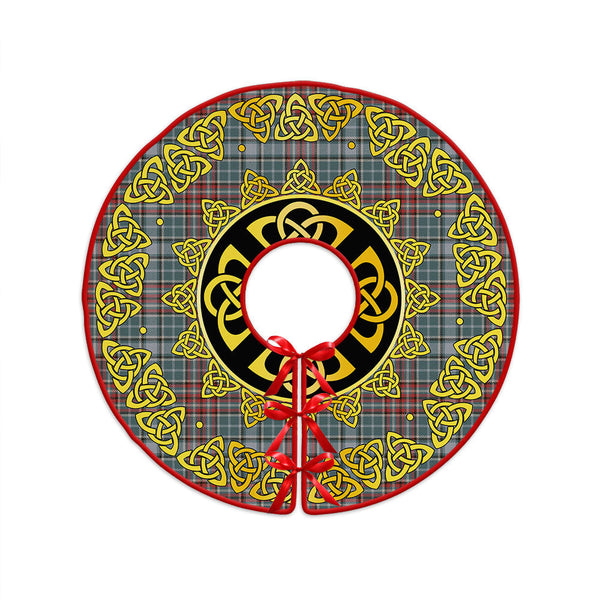 Gayre Weathered Clan Badge Tartan Christmas Tree Skirt Golden Celtic Heritage