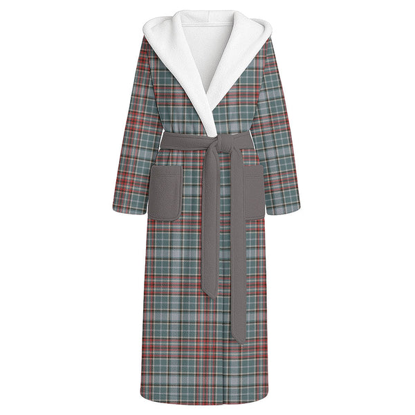 Gayre Weathered Clan Badge Tartan Flannel Hooded Bathrobe