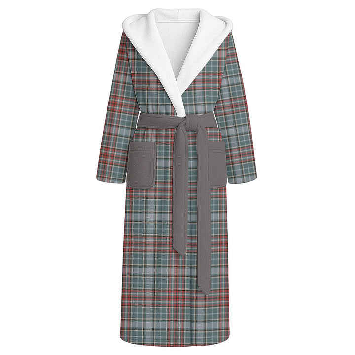 Gayre Weathered Clan Badge Tartan Flannel Hooded Bathrobe