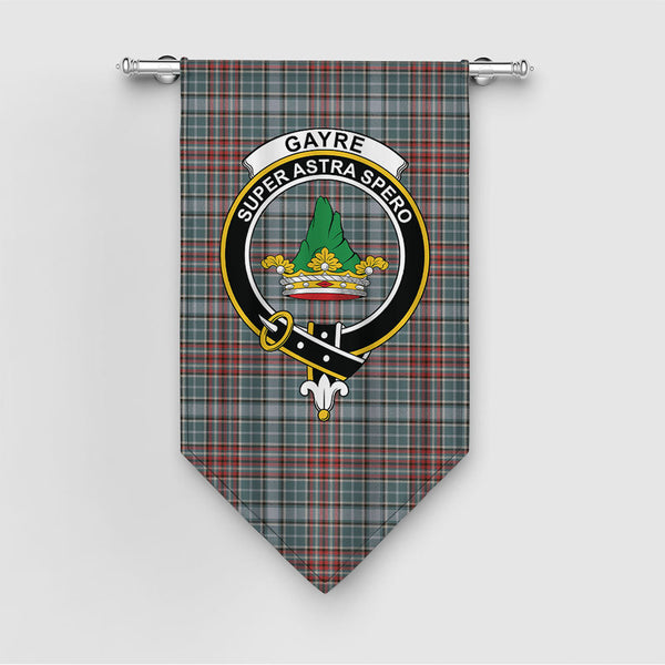 Gayre Weathered Clan Badge Tartan Gonfalon