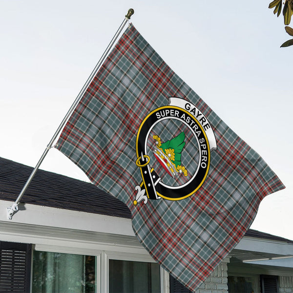 Gayre Weathered Clan Badge Tartan House Flag