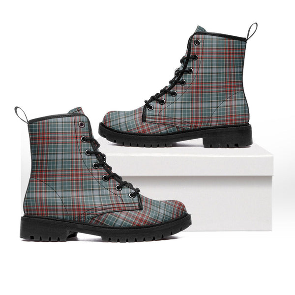 Gayre Weathered Clan Badge Tartan Leather Boots