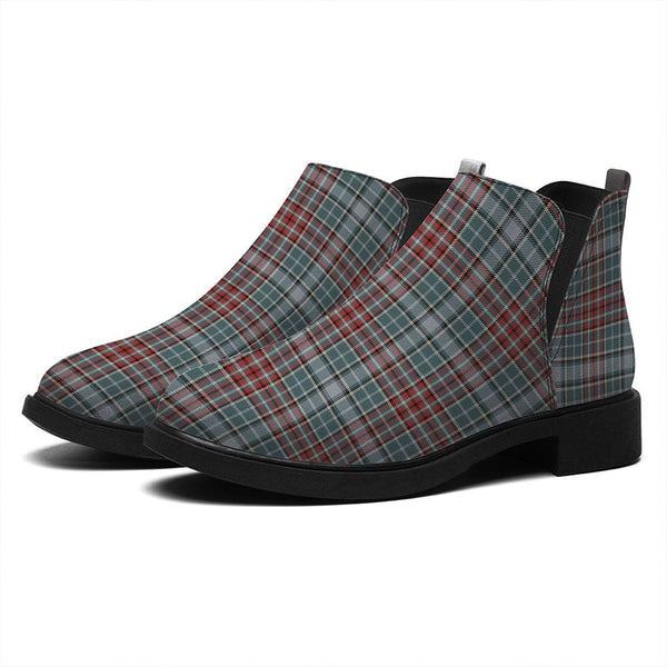 Gayre Weathered Tartan Flat Ankle Boots
