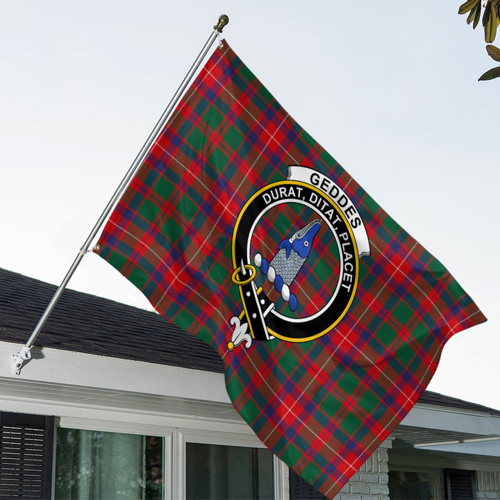 Geddes Modern Clan Badge Tartan House Flag