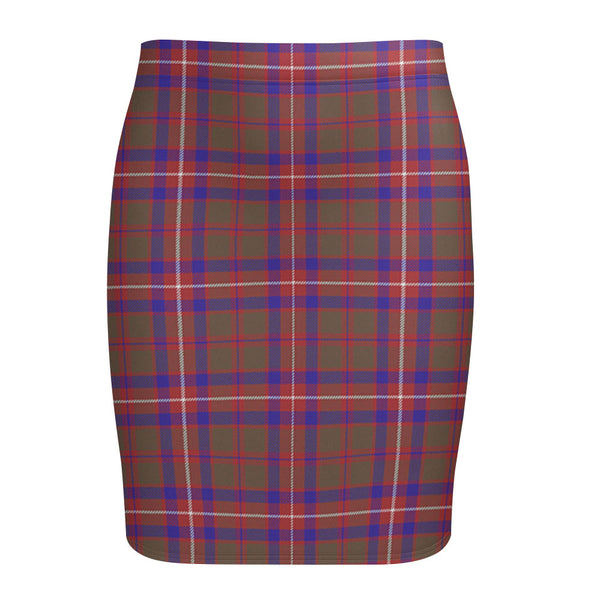 Geddes Weathered Tartan Fitted Skirt