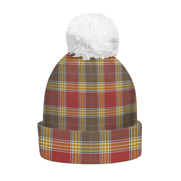Gibson (Gibbs) Weathered Clan Badge Tartan Bobble Beanie Hat