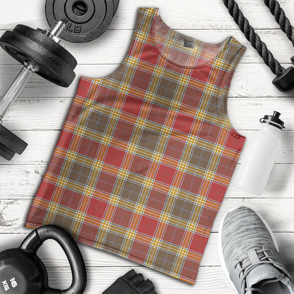 Gibson (Gibbs) Weathered Clan Badge Tartan Men Tank Top