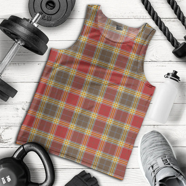 Gibson (Gibbs) Weathered Clan Badge Tartan Men Tank Top