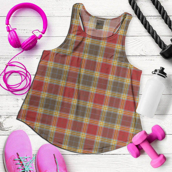 Gibson (Gibbs) Weathered Clan Badge Tartan Women Racerback Tank Top