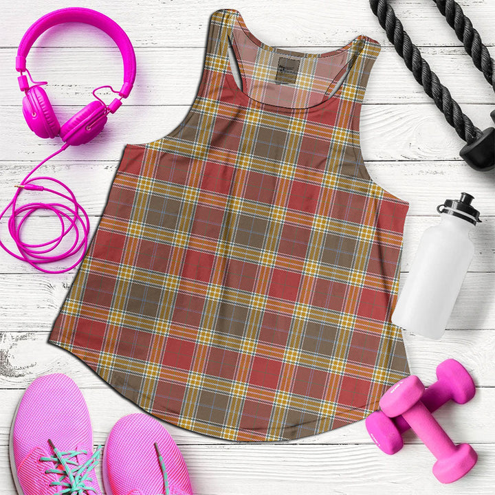 Gibson (Gibbs) Weathered Clan Badge Tartan Women Racerback Tank Top