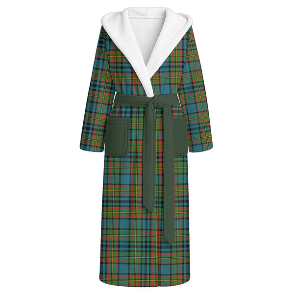 Gillies Ancient Clan Badge Tartan Flannel Hooded Bathrobe