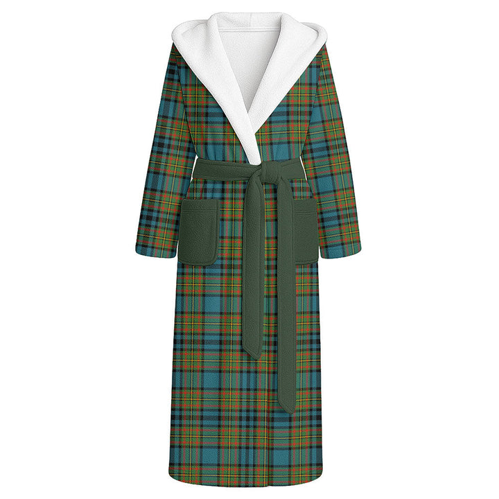 Gillies Ancient Clan Badge Tartan Flannel Hooded Bathrobe
