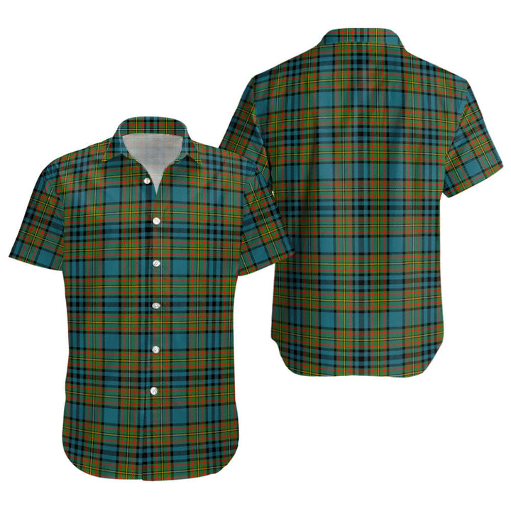 Gillies Ancient Clan Badge Tartan Short Sleeve Shirt