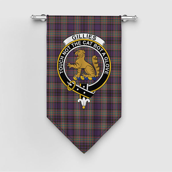 Gillies Weathered Clan Badge Tartan Gonfalon