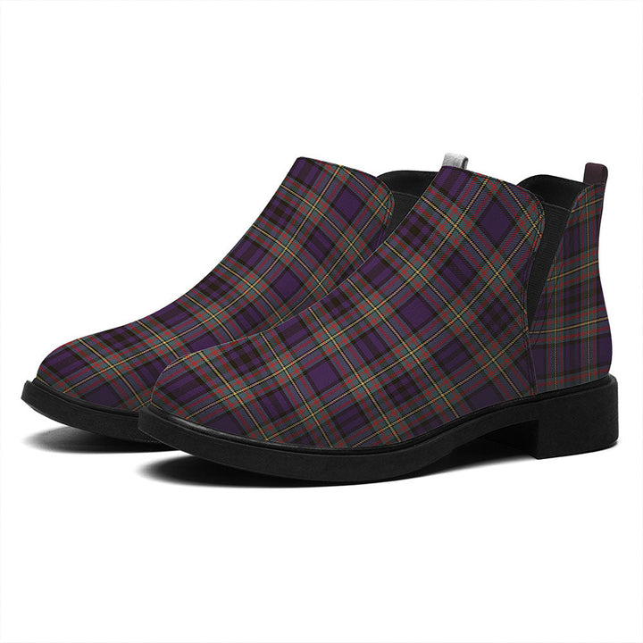 Gillies Weathered Tartan Flat Ankle Boots