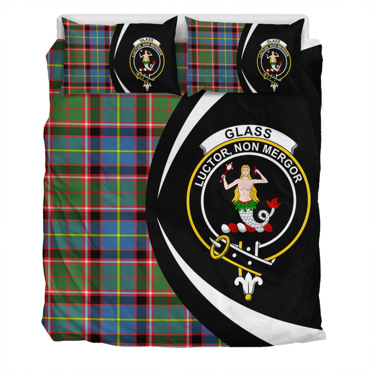 Glass Clan Badge Tartan Bedding Set Circle Style