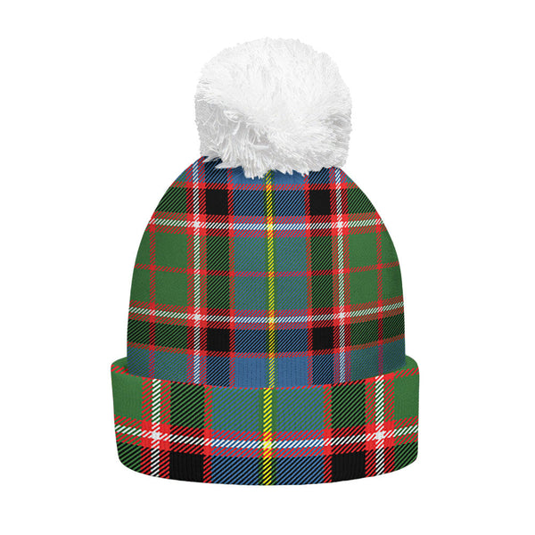 Glass Clan Badge Tartan Bobble Beanie Hat