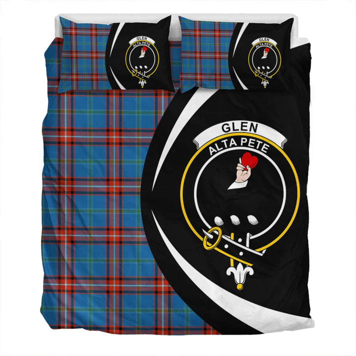 Glenn Ancient Clan Badge Tartan Bedding Set Circle Style