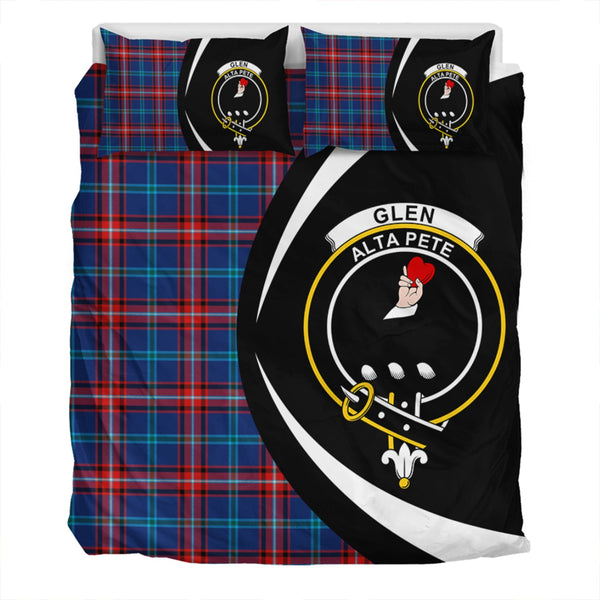 Glenn Modern Clan Badge Tartan Bedding Set Circle Style
