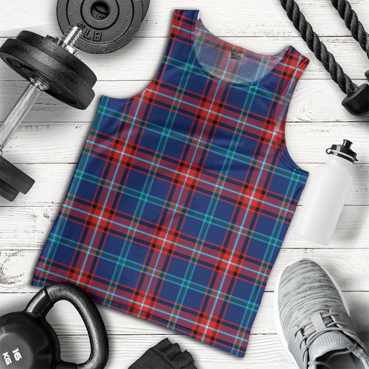 Glenn Modern Clan Badge Tartan Men Tank Top
