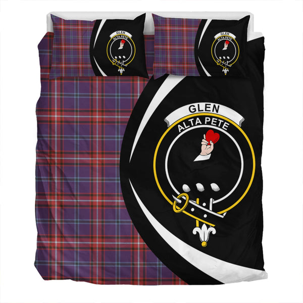 Glenn Weathered Clan Badge Tartan Bedding Set Circle Style
