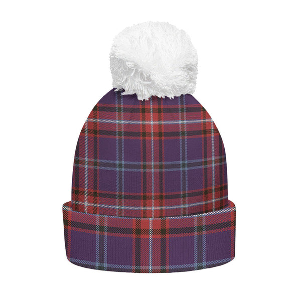 Glenn Weathered Clan Badge Tartan Bobble Beanie Hat