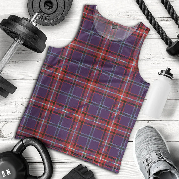 Glenn Weathered Clan Badge Tartan Men Tank Top