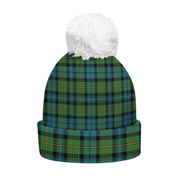 Gordon Ancient Clan Badge Tartan Bobble Beanie Hat