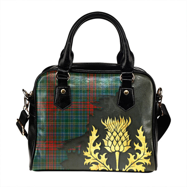 Gordon (Wilsons) Modern Tartan Shoulder Handbag Thistle Oldest Style