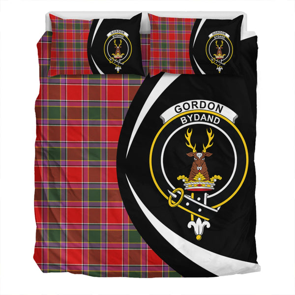Gordon of Abergeldie Modern Clan Badge Tartan Bedding Set Circle Style