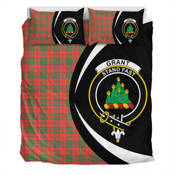 Grant Ancient Clan Badge Tartan Bedding Set Circle Style