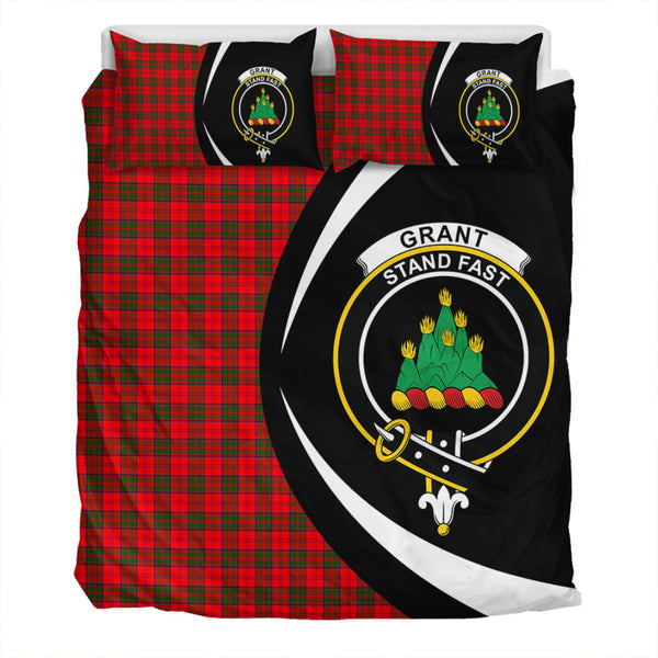 Grant Modern Clan Badge Tartan Bedding Set Circle Style