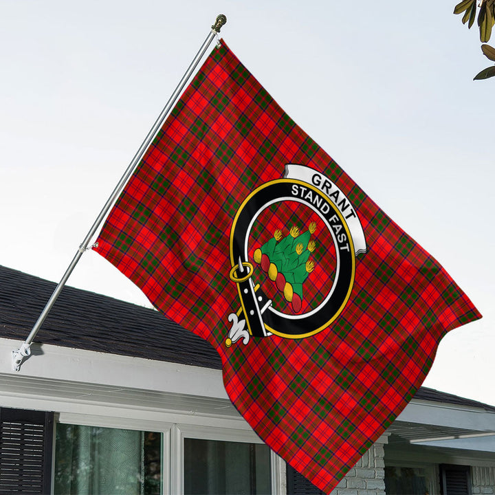 Grant Modern Clan Badge Tartan House Flag