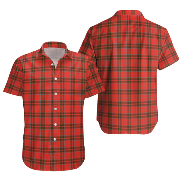 Grant Weathered Clan Badge Tartan Short Sleeve Shirt