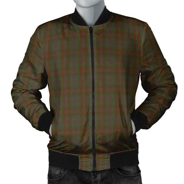 Gray Clan Badge Tartan Bomber Jacket