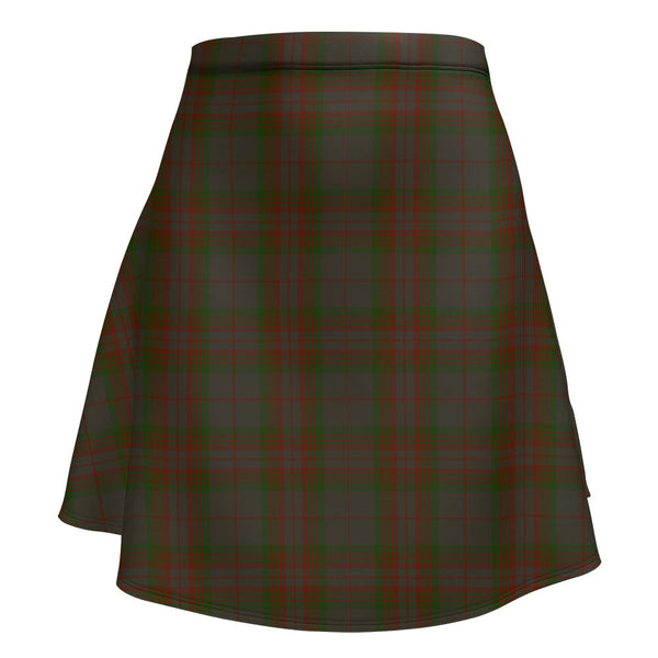 Gray Clan Badge Tartan Flared Skirt