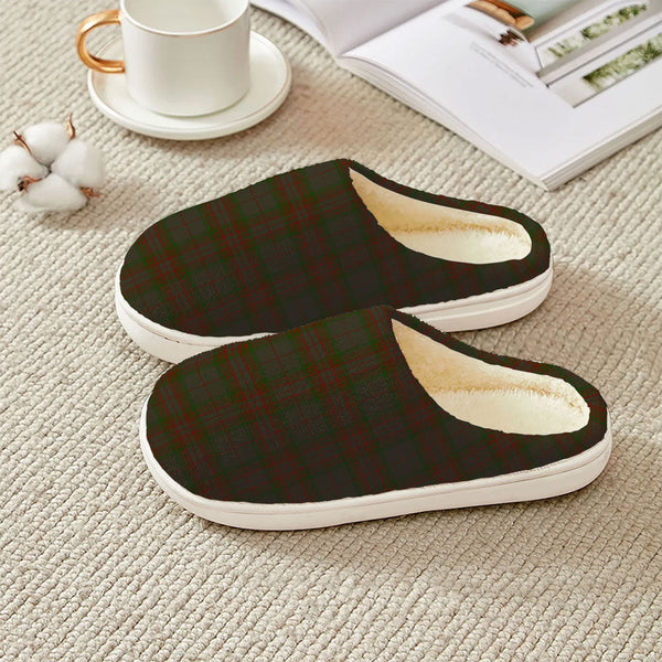 Gray Clan Badge Tartan Plush Slipper