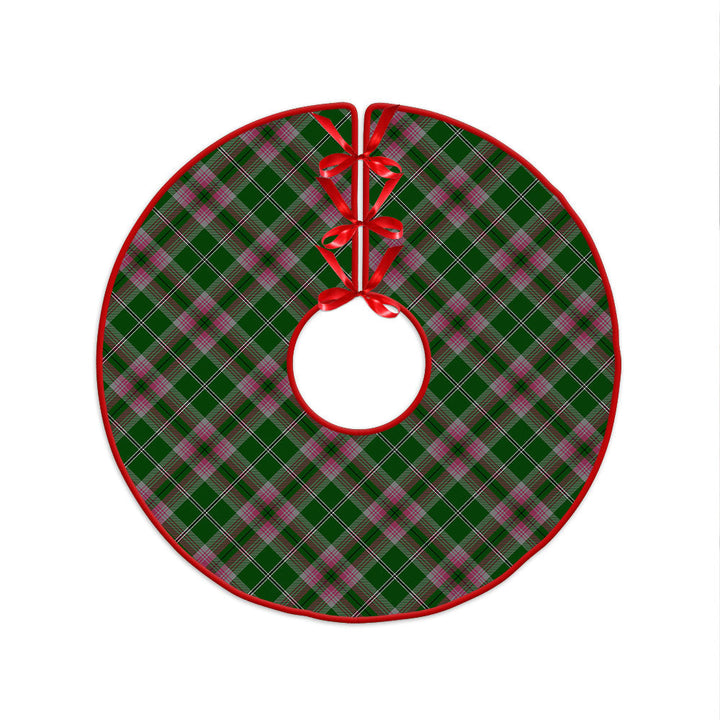 Gray Hunting Clan Badge Tartan Christmas Tree Skirt