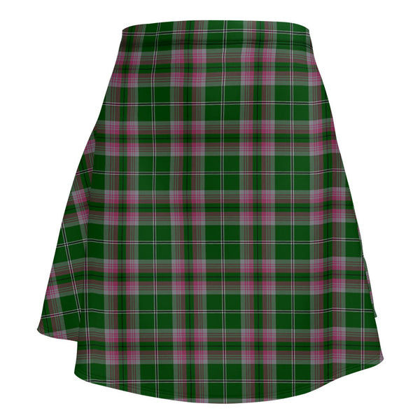 Gray Hunting Clan Badge Tartan Flared Skirt