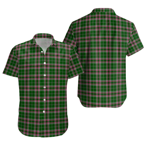 Gray Hunting Clan Badge Tartan Short Sleeve Shirt