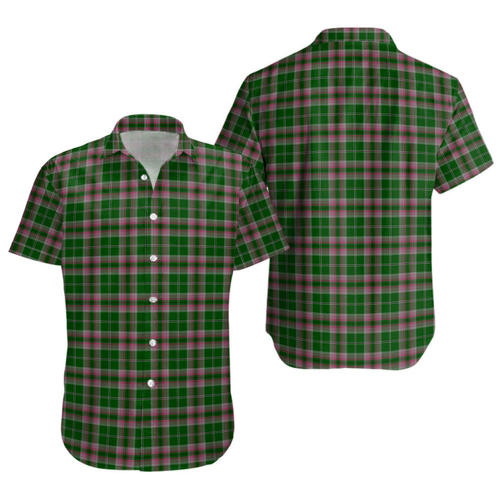 Gray Hunting Clan Badge Tartan Short Sleeve Shirt