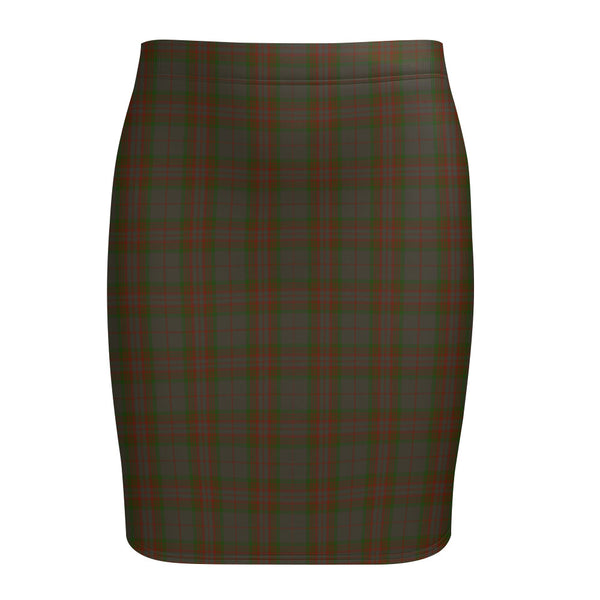 Gray Tartan Fitted Skirt