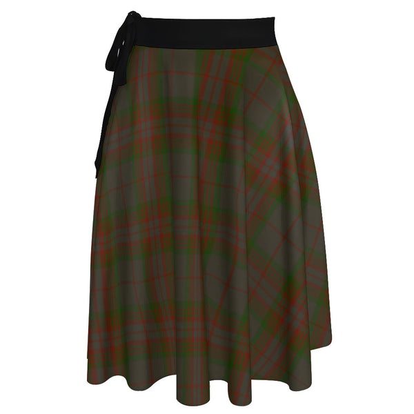 Gray Tartan Wrap Skirt
