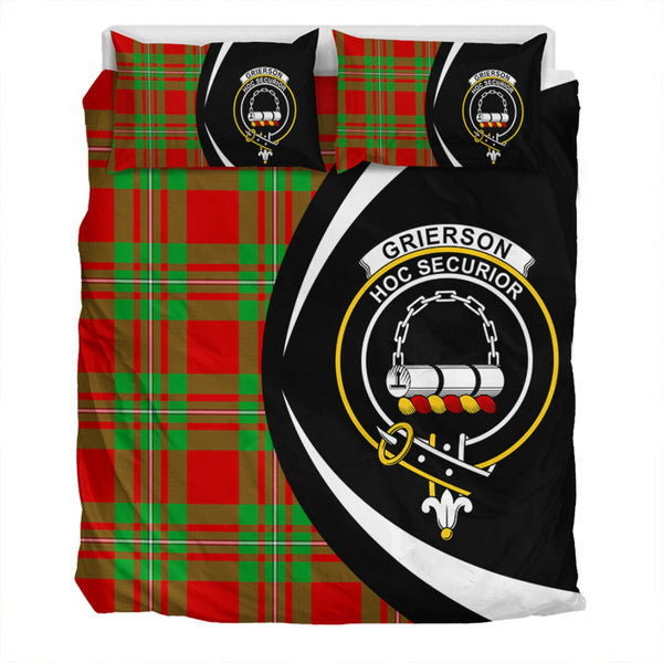 Grierson Clan Badge Tartan Bedding Set Circle Style
