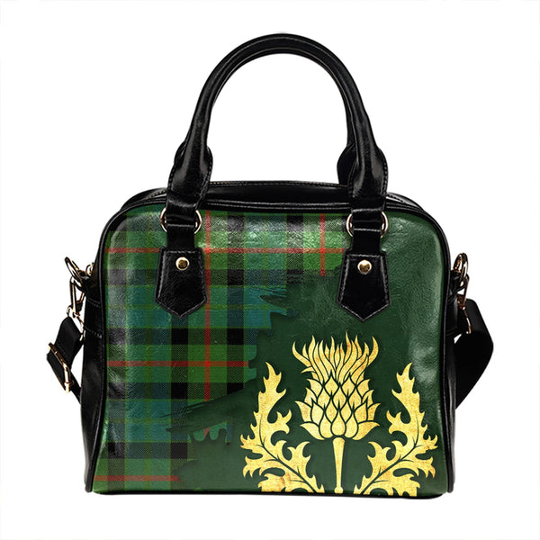 Gunn Ancient Tartan Shoulder Handbag Thistle Oldest Style