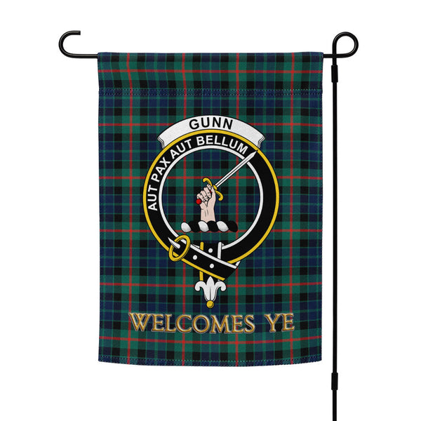 Gunn Modern Clan Badge Tartan Garden Flag