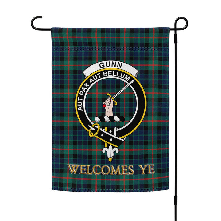 Gunn Modern Clan Badge Tartan Garden Flag