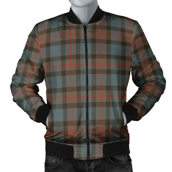 Gunn Weathered Clan Badge Tartan Bomber Jacket