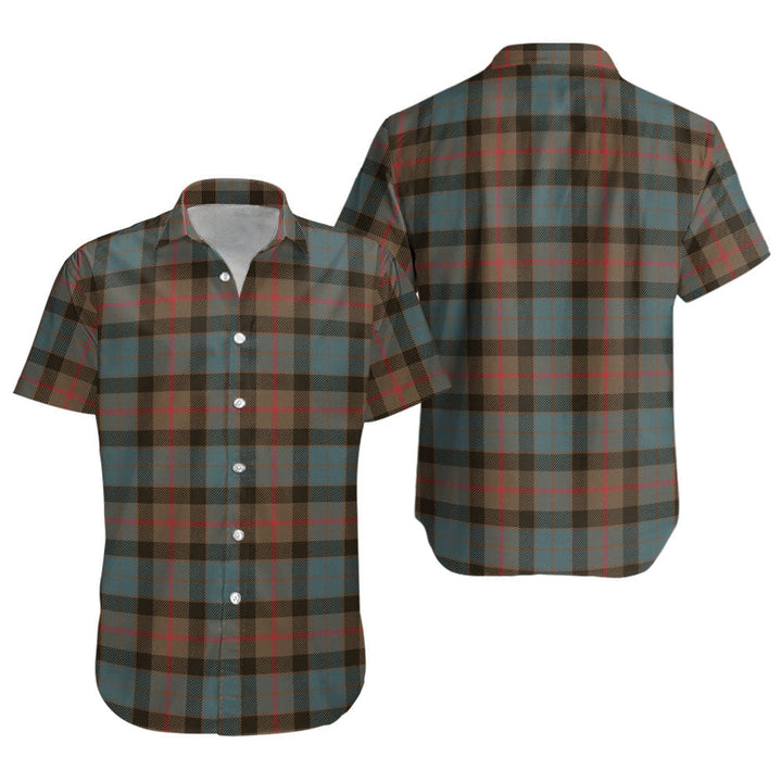 Gunn Weathered Clan Badge Tartan Short Sleeve Shirt